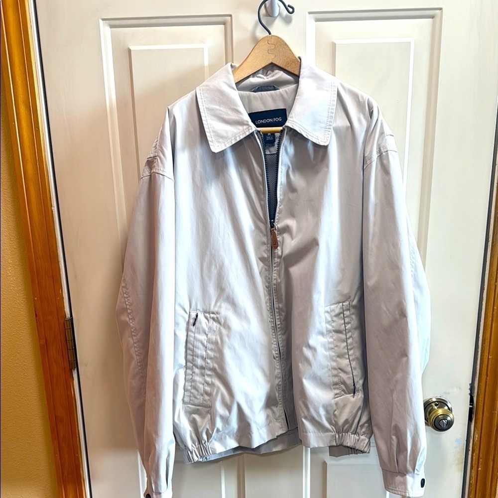 Vintage London Fog Men's Windbreaker Khaki Gray Jacket